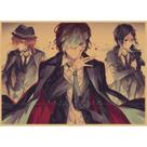 Pintura em pôster Bungo Stray Dogs Dazai Vintage 29,7x42cm