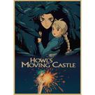 Pintura em pôster Howl's Moving Castle Vintage 30x42cm