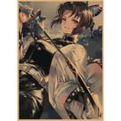 Pintura em pôster Kimetsu no Yaiba Shinobu Kocho Vintage Art