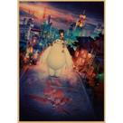 Pintura em pôster Vintage Anime Baymax and Hiro 30x42cm