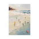 Pintura Em Tela De Pessoas Minúsculas Nadando No Oceano, Arte De Parede Moderna Minimalista Para Pintura Em Tela De Pessoas Minúsculas Nadando No Oceano, Arte De Parede Moderna Minimalista Para