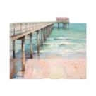Pintura Em Tela Rosa Retrô Com Ondas De Praia E Palmeiras, Arte De Parede Costeira Para Sala De Pintura Em Tela Rosa Retrô Com Ondas De Praia E Palmeiras, Arte De Parede Costeira Para Sala De