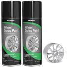 Pintura en Spray NADAMOO para Llantas de Aluminio Plateada 380 mL 2 Botes