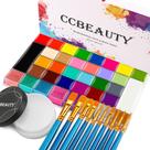 Pintura facial corporal à base de óleo CCBeauty 36 cores com pincéis