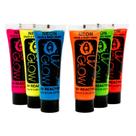 Pintura UV, brilho, luz negra, rosto e corpo, néon, fluorescente