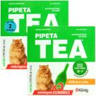 Pipeta Tea 1,0 ml Antiparasitário Contra Pulgas Para Gatos de 4,1 até 8 Kg Com 3 unid Kit Com 2 Cxs