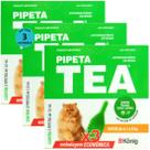 Pipeta Tea 1,0 ml Antiparasitário Contra Pulgas Para Gatos de 4,1 até 8 Kg Com 3 unid Kit Com 3 Cxs