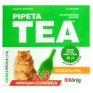 Pipeta Tea 1,0 ml Antiparasitário Contra Pulgas para Gatos de 4,1 até 8 Kg Kit Com 3 unid Konig