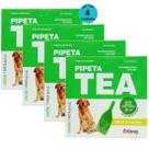 Pipeta Tea 5 ml Antiparasitário Contra Pulgas para Cães de 25,1 até 40 Kg - König Kit Com 4