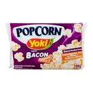 Pipoca para Microondas Popcorn Yoki Bacon 0% Gordura Transgênicas, Rico em Fibras, Fonte de Ferro 100g