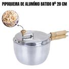 Pipoqueira de Alumínio Batido Polida São Sebastião Nº 20 cm