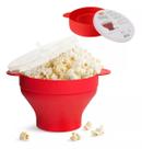Pipoqueira de Silicone Pop Para Microondas Vermelha com Tampa Mori