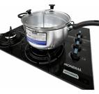 Pipoqueira Gourmet Profissional 3,8l Alumínio Tampa De Vidro