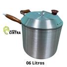 Pipoqueira grande aluminio grosso 6 litros frita torresmo pipoca doce