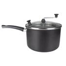 Pipoqueira RL com tampa de vidro de 4 litros vermelho e preto Antiaderente super luxuosa