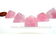 Piramide de Quartzo Rosa - 10 Peças - Base de 20 a 25 mm - Modelo Quéops Piramide de Quartzo Rosa - 10 Peças - Base de 20 a 25 mm - Modelo Quéops