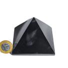 Pirâmide Obsidiana Negra Pedra Natural Baseada Quéops 7,3cm
