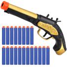 Pirate Toys Foam Blaster para meninos de 3 a 5 anos, brinquedo de pistola Pirate Flintlock com 20 peças de dardos de espuma macia, acessório de fantasia de pirata de Halloween para crianças, presente de arma de brinquedo Buccaneer Pirate para crianças de 3, 5, 6, 7, 8 anos