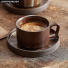 Pires de chá de café xícara de café retrô japonesa e pires moderna casa artesanal guirlanda latte xícara