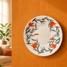 Pires Decorativo de Parede com Suporte Lírios Cerâmica Branco Pires Decorativo de Parede com Suporte Lírios Cerâmica Branco
