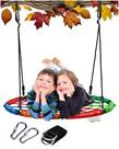 Pires Spider Web Tree Swing PLAYVIBE de 40 polegadas com tampa de 200 kg.
