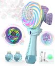 Pirulito de moinho de vento Bubble Wand Frequent Bubbles com LED 3+