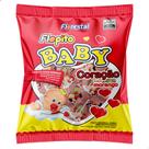Pirulito Flopito Baby Coração Vermelho sabor Morango Pacote de 400g com 100 unidades