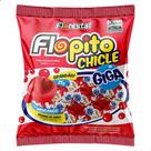 Pirulito Flopito Chicle Giga Sabor Morango Pacote 600g com 24 un Florestal