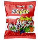 Pirulito Flopito Frutas Sortidas Uva Morango Maçã Verde e Tangerina 400g 50 un Florestal