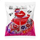 Pirulito Pop Kiss Beija Mais sabor Cereja Pacote 500g 50 un Florestal Formato de Boca