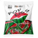 Pirulito Pop Kiss sabor Melancia Pacote 500g 50 un Florestal Formato de Boca