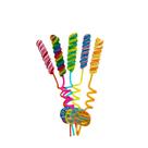 Pirulito Twist Straw Pop Cores Sortidas Kids Zone 59g