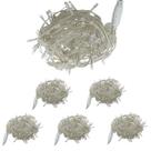 Pisca 100 lâmpadas led 6500k(branco frio) fixo 220v fio transparente 10m+tomada kit6