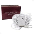 Pisca 100 LED Natal 9m Fio Transparente 110v Branco Quente