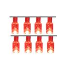 Pisca 100 leds vermelho 127v 9m 4 funcoes fio transparente - NATALKASA