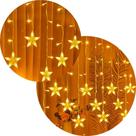 Pisca Cascata Estrelas 405 Leds Exclusivo na cor Amarelo Fio Branco 10m 220v