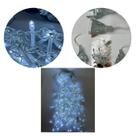 Pisca Cascata fio Transparente 10m 400 Leds Branco frio Estático