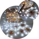Pisca Cascata Flocos Natal 80 Lâmpadas LEDs Branco 3M 220v