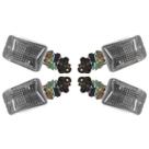 Pisca esportivo mini cromado universal 4 unidades