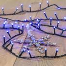 Pisca pisca azul com fio verde 100 LEDs 10 metros (220V) Pisca pisca azul com fio verde 100 LEDs 10 metros (220V)
