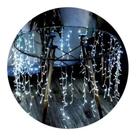 Pisca Pisca Branco Cascata 100 Leds 8 Funções Fio Branco 3 Metros 127V V8