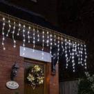 Pisca pisca conjunto natalino tipo cascata branco lampada led