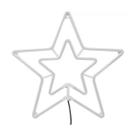 Pisca Pisca Natal Estrela Neon Branco Frio 8 Funcoes 127V