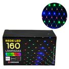 Pisca Pisca Rede Led Colorido 160 Lâmpadas 8 Funções 110v Decoração Natalina Enfeite De Natal