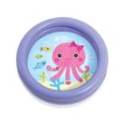 Piscina banheira infantil Intex 61cm x 15cm 17 litros Polvo com borda roxa até 3 anos