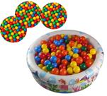 Piscina Com Bolinha Infantil 135 Litros Peixinhos 50 Bolinhas Nao Amassa Resistente Menino Meninas Crianças