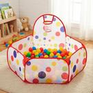 Piscina De Bolinha Cesto de Basquete Telada Desmontável Piscina com Cesta Colorida Bebes 120cm