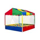 Piscina de Bolinha Infantil Colorida 1,5 x 1,5 M completa acompanha 800 bolinhas de plástico Brinquedo
