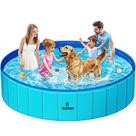 Piscina dobrável para cães Sloosh 180x30 cm, portátil, azul Piscina dobrável para cães Sloosh 180x30 cm, portátil, azul