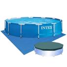 Piscina Estrutural Armação 4.485 Litros com Capa e Forro Intex